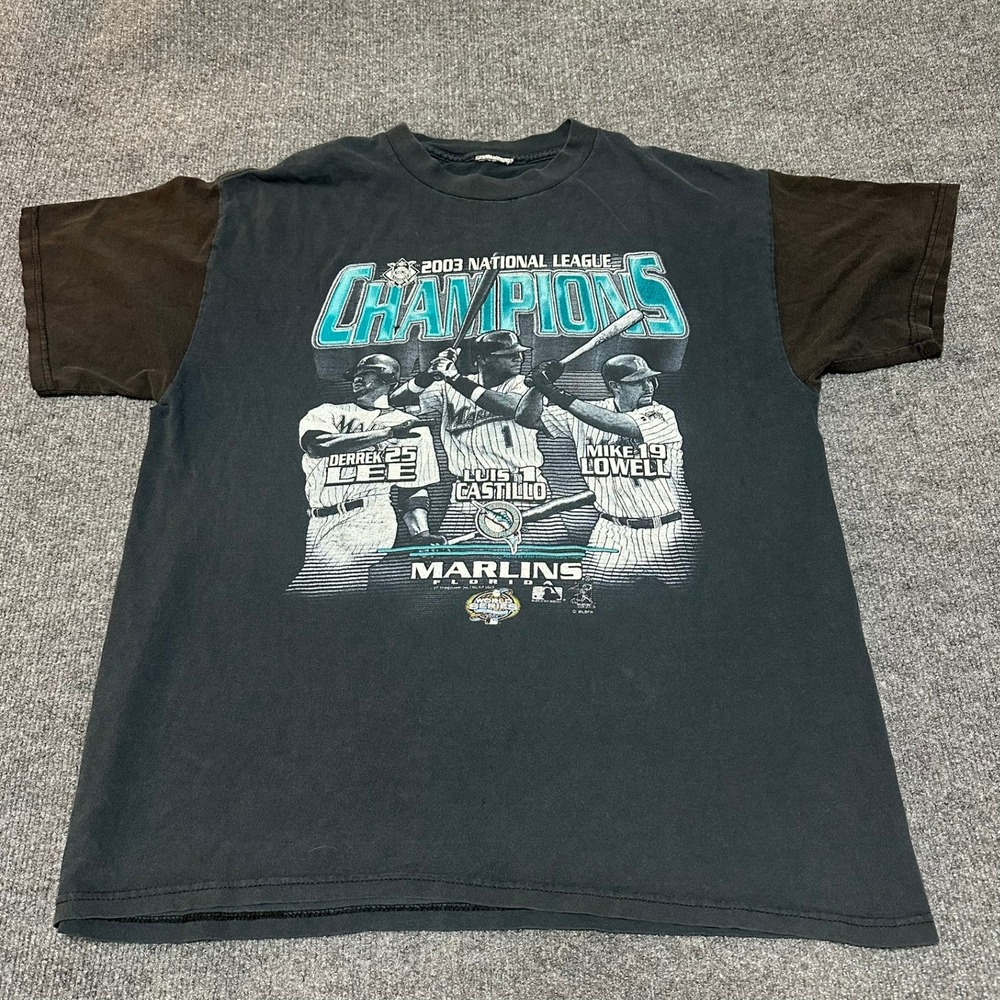 Vintage Florida Marlins 2003 National League Champions MLB T-Shirt Black L